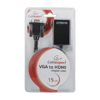 GEMBIRD Reduktor VGA - HDMI, 0,15 m, M/F