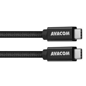 Kabel AVACOM do transmisji danych i ładowania USB Type-C - USB Type-C, 100 cm, 100 W E-Mark, czarny