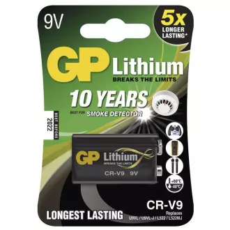 Bateria litowa GP CR-V9 9V - 1 szt. Bateria litowa GP CR-V9 9V - 1 szt.