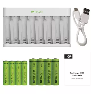 Ładowarka akumulatorów GP ECO E811 4xAA2100 4xAA850 Ładowarka akumulatorów GP ECO E811 4xAA2100 4xAA850