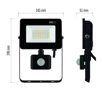 REFLEKTOR LED SIMPO 30W 2700LM PIR REFLEKTOR LED SIMPO 30W 2700LM PIR
