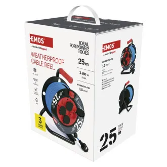 EMOS DRUM 4Z 25M 1,5MM KABEL PVC ZAPOBIEGAJĄCY ZAMARZANIU EMOS DRUM 4Z 25M 1,5MM KABEL PVC ZAPOBIEGAJĄCY ZAMARZANIU