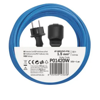 PRZEDŁUŻACZ EMOS 1Z 20M 1,5MM KABEL ZAPOBIEGAJĄCY ZAMARZANIU PRZEDŁUŻACZ EMOS 1Z 20M 1,5MM KABEL ZAPOBIEGAJĄCY ZAMARZANIU