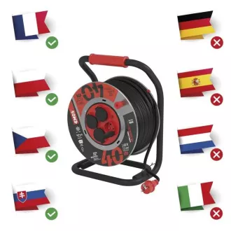 EMOS BĘBEN METALOWY 4Z 40M 2,5MM GUMA/NEOPREN