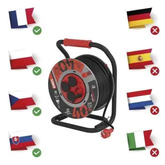 EMOS BĘBEN METALOWY 4Z 40M 2,5MM GUMA/NEOPREN