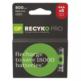 Akumulator GP. ReCyko Pro AAA (HR03) 800mAh - 6szt. Akumulator GP. ReCyko Pro AAA (HR03) 800mAh - 6szt.