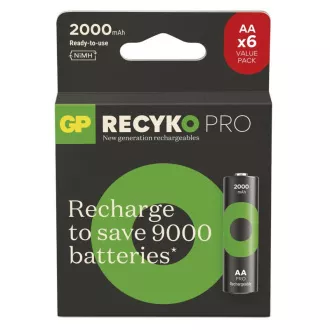 Akumulator GP. ReCyko Pro AA (HR6) 2000mAh - 6szt. Akumulator GP. ReCyko Pro AA (HR6) 2000mAh - 6szt.