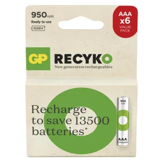 Akumulator GP ReCyko 950 AAA (HR03) - 6 szt. Akumulator GP ReCyko 950 AAA (HR03) - 6 szt.