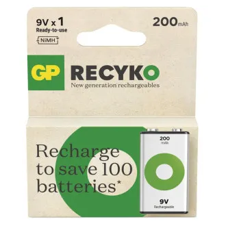 Akumulator GP. ReCyko 200 (9V) - 1 szt. Akumulator GP. ReCyko 200 (9V) - 1 szt.