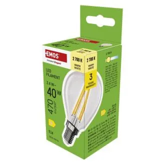 EMOS LED FLM MINI GL 3,4W(40W) 470lm E14 WW EMOS LED FLM MINI GL 3,4W(40W) 470lm E14 WW