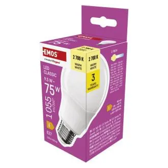 EMOS LED CLS A60 9,5W(75W) 1055lm E27 WW EMOS LED CLS A60 9,5W(75W) 1055lm E27 WW
