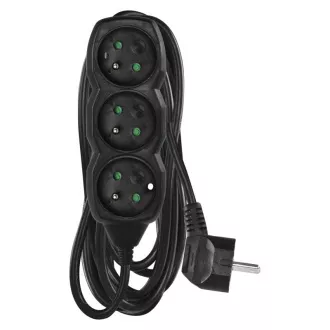 Przedłużacz EMOS 3z/5m, czarny, 1,5mm