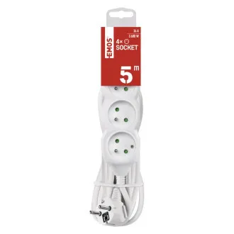 Przedłużacz EMOS 4z/5m 1,5mm Przedłużacz EMOS 4z/5m 1,5mm