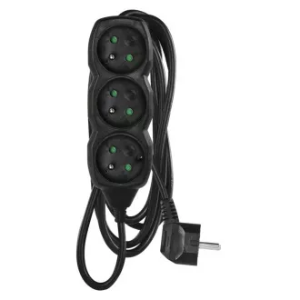 Przedłużacz EMOS 3z/3m, czarny, 1,5mm