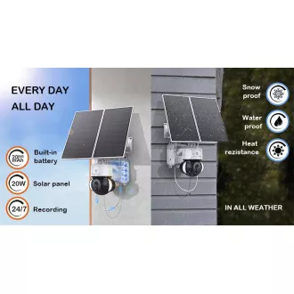 Solarna kamera HD Viking HDs03 4G/20000mAh/kolorowy noktowizor/IP66/aplikacja/powiadomienie/czarny