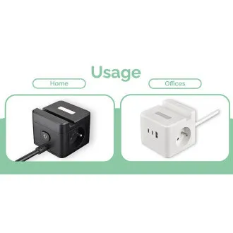 Zasilacz VIKING YC23H, biały/Wyjście:2xAC,1xUSB-A,2xUSB-C/Uchwyt mobilny/Lampka LED/1,4m kabel Zasilacz VIKING YC23H, biały/Wyjście:2xAC,1xUSB-A,2xUSB-C/Uchwyt mobilny/Lampka LED/1,4m kabel