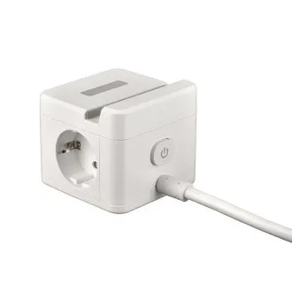 Zasilacz VIKING YC23H, biały/Wyjście:2xAC,1xUSB-A,2xUSB-C/Uchwyt mobilny/Lampka LED/1,4m kabel Zasilacz VIKING YC23H, biały/Wyjście:2xAC,1xUSB-A,2xUSB-C/Uchwyt mobilny/Lampka LED/1,4m kabel