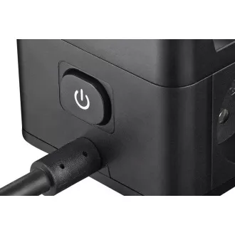 Zasilacz sieciowy VIKING YC23H, czarny/Wyjście:2xAC,1xUSB-A,2xUSB-C/Uchwyt mobilny/Lampka LED/1,4m kabel