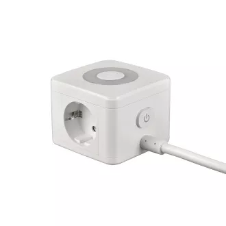 Zasilacz VIKING YC23L, biały/Wyjście:2xAC,1xUSB-A,2xUSB-C/podświetlenie dotykowe/1,4m kabel