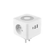 Zasilacz sieciowy VIKING Y23L, biały/Wyjście:2xAC,1xUSB-A,2xUSB-C/dotykowe podświetlenie LED