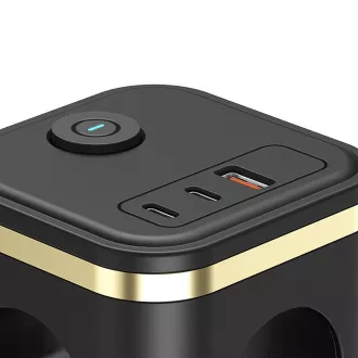Zasilacz VIKING Y33, czarny/Wyjście: 3xAC, 1xUSB-A, 2xUSB-C/Przycisk włączania/wyłączania