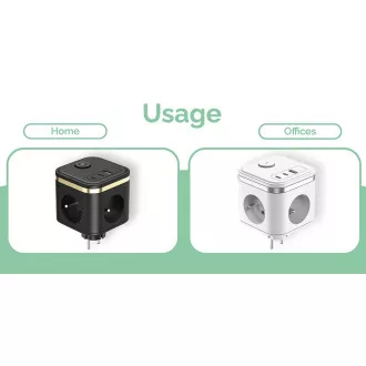 Zasilacz VIKING Y33, czarny/Wyjście: 3xAC, 1xUSB-A, 2xUSB-C/Przycisk włączania/wyłączania