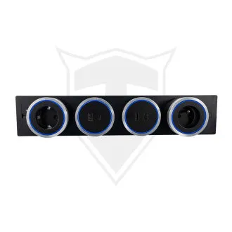 Moduł gniazda Viking A40SB, srebrno-czarny/wyjścia - 1xAC/zasilanie do 2500W/230V,16A,50Hz/typ gniazda Moduł gniazda Viking A40SB, srebrno-czarny/wyjścia - 1xAC/zasilanie do 2500W/230V,16A,50Hz/typ gniazda