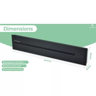 Listwa gniazdowa - wpuszczana Viking LZ40G/230V,50Hz/40cm długości/szara/do 5 modułów/IP20/aluminiowa/wpuszczana