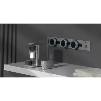 Listwa gniazdowa - wpuszczana Viking LZ40B/230V,50Hz/40cm długości/czarna/do 5 modułów/IP20/aluminiowa/wpuszczana