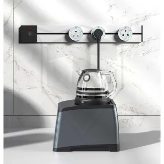 Listwa gniazdowa - wpuszczana Viking LZ40B/230V,50Hz/40cm długości/czarna/do 5 modułów/IP20/aluminiowa/wpuszczana