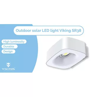 Zewnętrzna lampa solarna LED Viking SR38/700 lm/4 tryby/IP65/światło dzienne białe