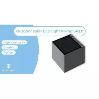 Zewnętrzna lampa solarna LED Viking SR32/700 lm/IP54/4 tryby/światło dzienne białe