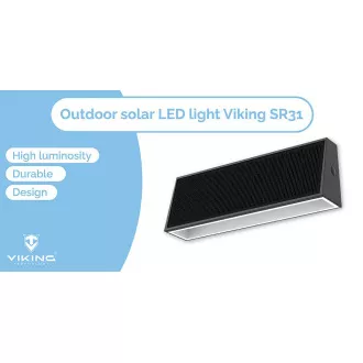 Zewnętrzna lampa solarna LED Viking SR31/700 lm/IP44/4 tryby/światło dzienne białe