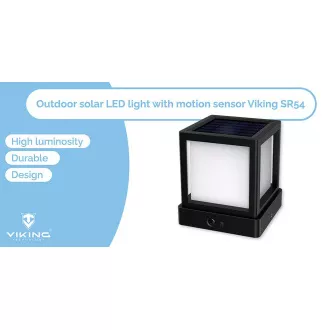 Zewnętrzna lampa solarna LED Viking SR54 / Solar LED Light / Motion Sensor / 800 lm / IP65 Zewnętrzna lampa solarna LED Viking SR54 / Solar LED Light / Motion Sensor / 800 lm / IP65