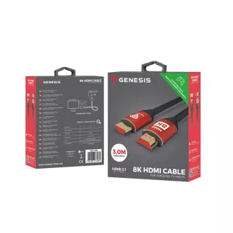 Kabel Genesis HDMI M/M V2.1 3M 8K do XBOX X/S Kabel Genesis HDMI M/M V2.1 3M 8K do XBOX X/S