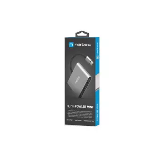 Adapter wieloportowy Natec Fowler MINI USB-C PD, USB 3.0, HDMI 4K