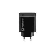 Uniwersalna ładowarka Natec RIBERA 20W 1X USB-C, czarna