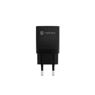 Uniwersalna ładowarka USB Natec RIBERA GaN 30 W, 1X USB-A, 1X USB-C, czarna