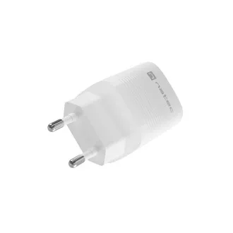 Uniwersalna ładowarka USB Natec RIBERA GaN 30W, 1X USB-A, 1X USB-C, biała