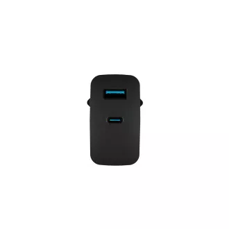 Uniwersalna ładowarka USB Natec RIBERA GaN 45W, 1X USB-A, 1X USB-C, czarna