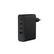 Uniwersalna ładowarka USB Natec GaN 100W, 3X USB-C, 1X USB-A, czarna