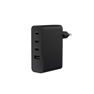 Uniwersalna ładowarka USB Natec GaN 100W, 3X USB-C, 1X USB-A, czarna