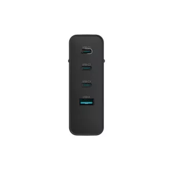Uniwersalna ładowarka USB Natec GaN 100W, 3X USB-C, 1X USB-A, czarna
