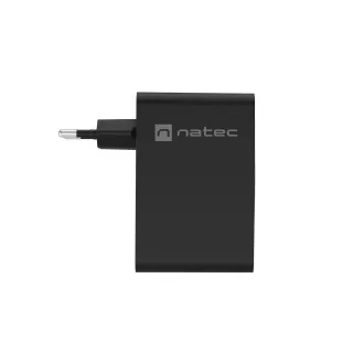 Uniwersalna ładowarka USB Natec GaN 100W, 3X USB-C, 1X USB-A, czarna