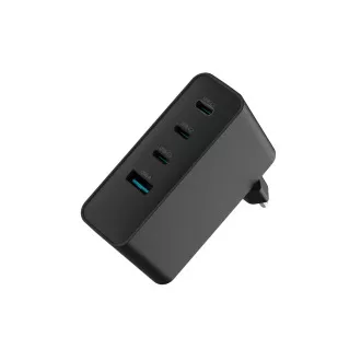 Uniwersalna ładowarka USB Natec GaN 100W, 3X USB-C, 1X USB-A, czarna