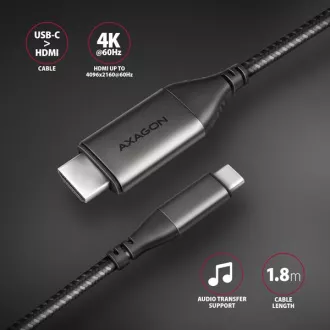 AXAGON RVC-HI2MC, reduktor / kabel USB-C -> HDMI 2.0a 1,8 m, 4K/60 Hz HDR10