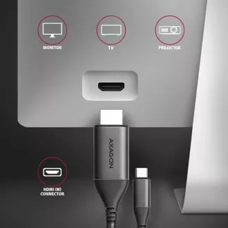 AXAGON RVC-HI2MC, reduktor / kabel USB-C -> HDMI 2.0a 1,8 m, 4K/60 Hz HDR10