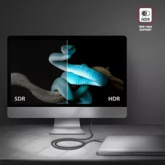 AXAGON RVC-HI2MC, reduktor / kabel USB-C -> HDMI 2.0a 1,8 m, 4K/60 Hz HDR10