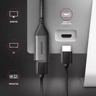 AXAGON RVC-HI2M, reduktor/adapter USB-C -> HDMI 2.0a, 4K/60Hz HDR10