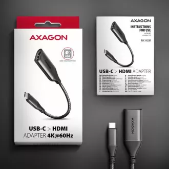 AXAGON RVC-HI2M, reduktor/adapter USB-C -> HDMI 2.0a, 4K/60Hz HDR10